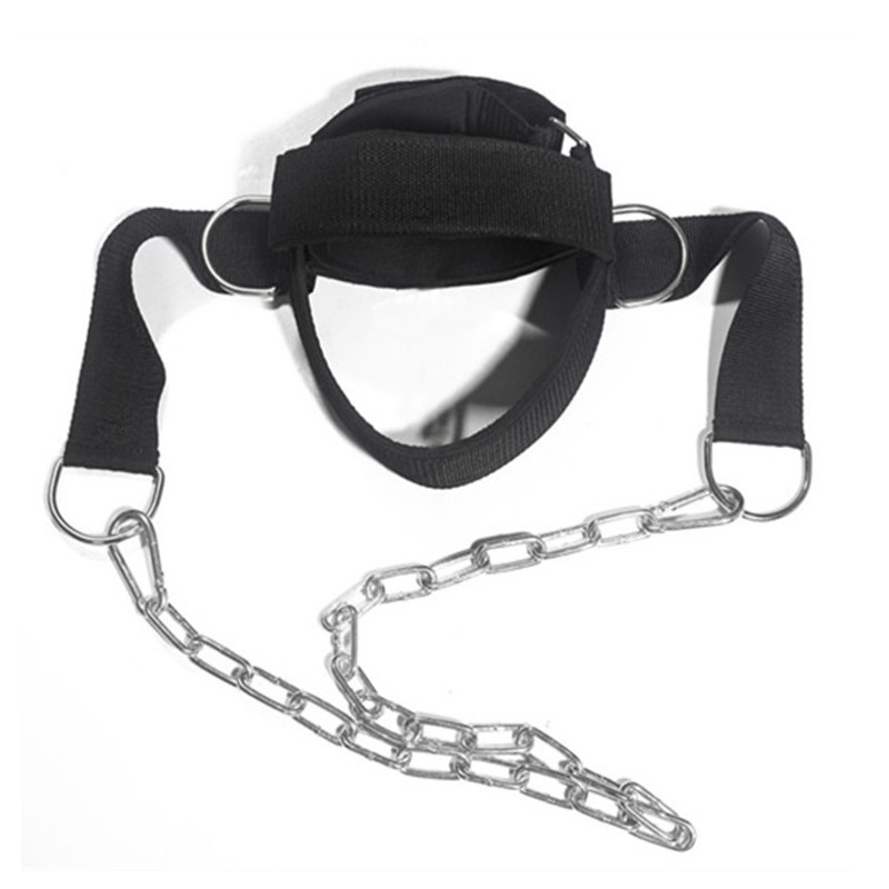 颈部训练器负重帽肩部负重力量训练头颈帽肌肉力量器材 黑色/织带款（送铁链和连接扣）