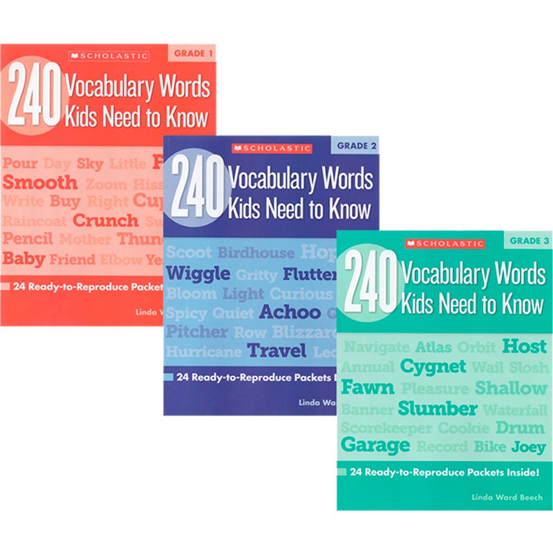 小学低年级 1-3年级 英文原版 240 Vocabulary Words Kids Need to Know 学乐练习册3册 240个词汇 240个词汇属于什么档次？