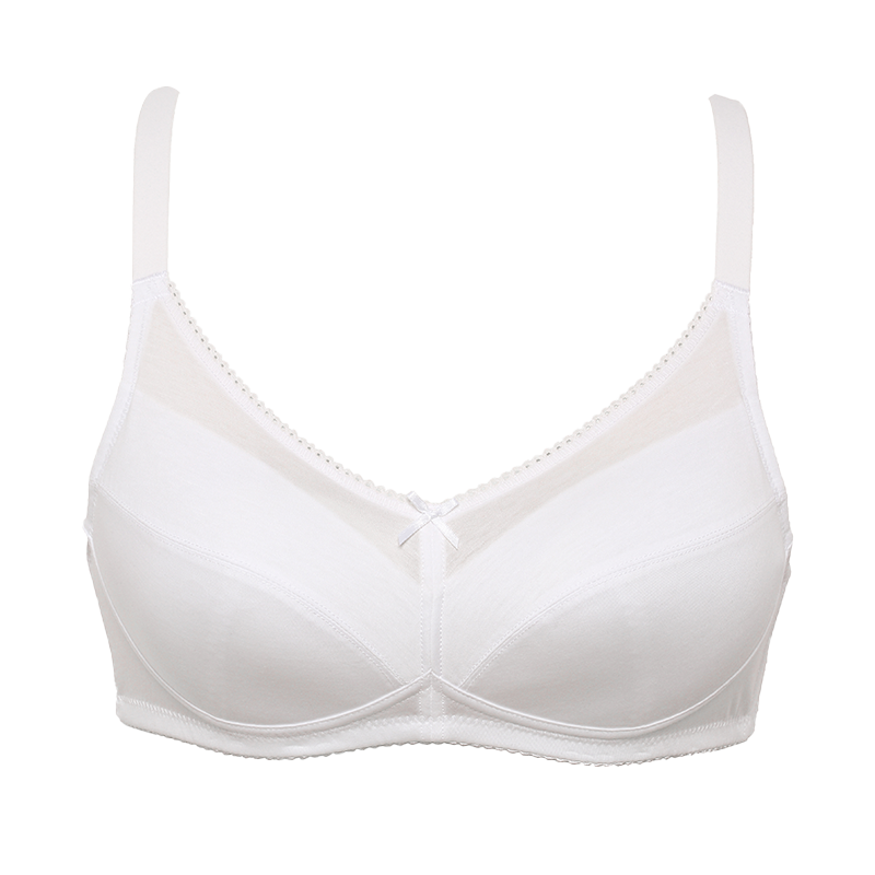 古今(GUJIN)商场同款】 内衣女纯棉内杯轻薄透气胸罩无钢圈大胸显小文胸送礼 浅玉 75B