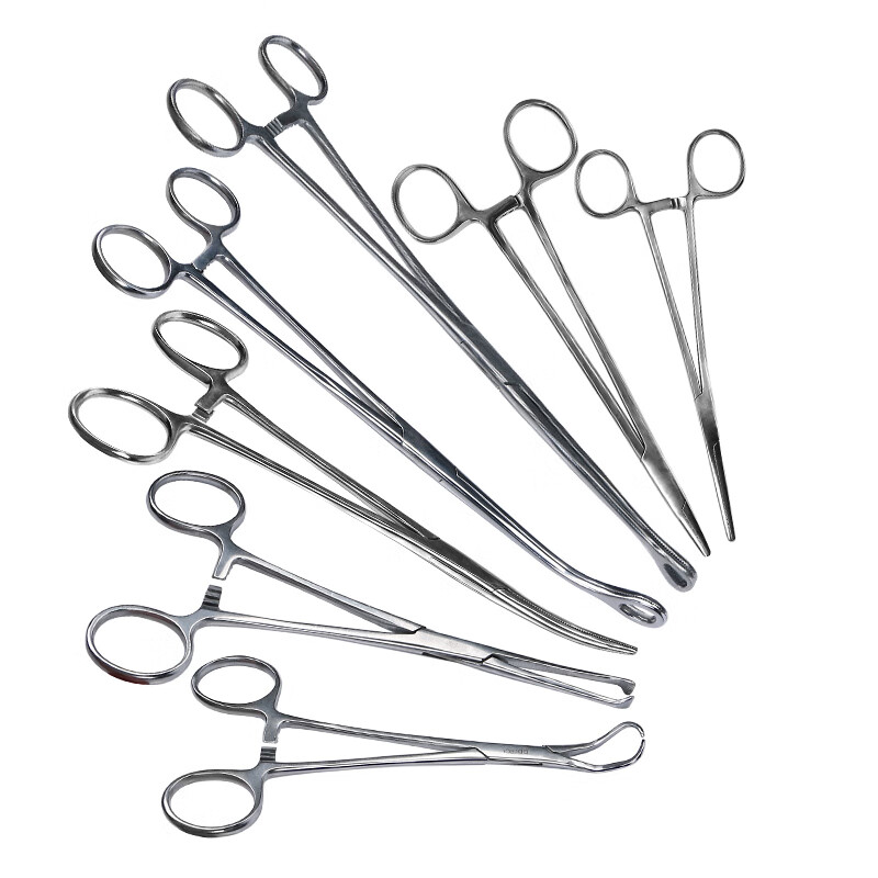 医用不锈钢止血钳剪刀宠物钳子持针手术钳弯头拆线剪器械工具 12.