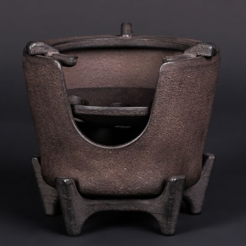 典工堂手工铸铁碳炉煮茶小风复古木炭柴火炉家用户外 铸铁碳炉