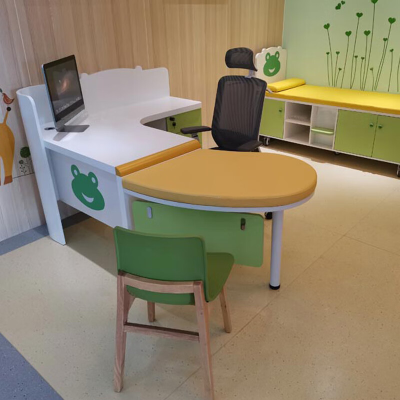 医用诊疗台 儿童儿科接种台妇幼诊断桌婴儿弧形保健抽血台医用接诊