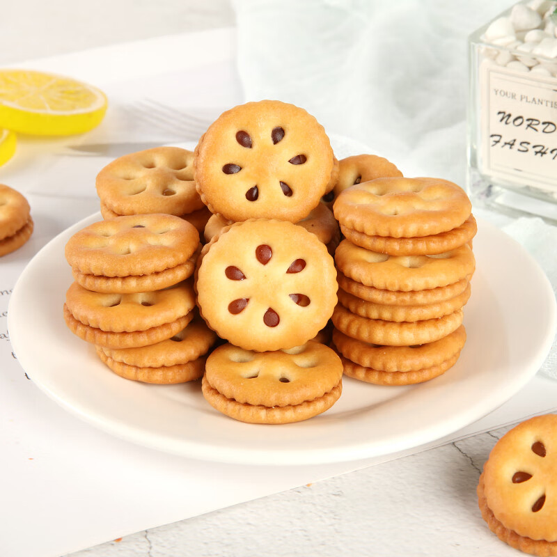 嘉士利果乐果香夹心饼干果酱饼干充饥薄脆早餐零食代餐儿童点心 混合