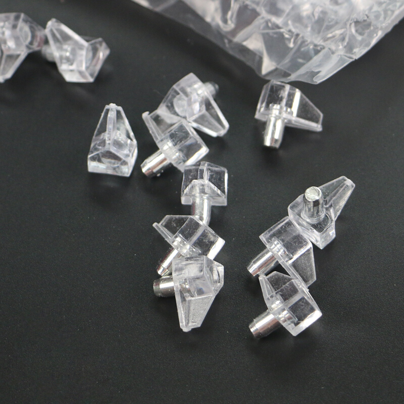 透明塑层板托钉玻璃搁脚支撑搁板钉木板隔板钉活动层板粒板托架 1包