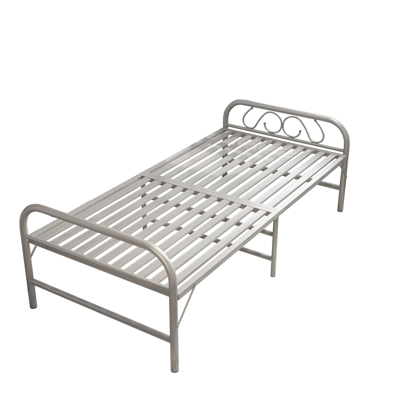 原声原代 铁床折叠床单人铁架床架密免安装1米行军床0.75m简易床办公室午休床临时床陪护值班 73CM宽加固型铁床(总长188)