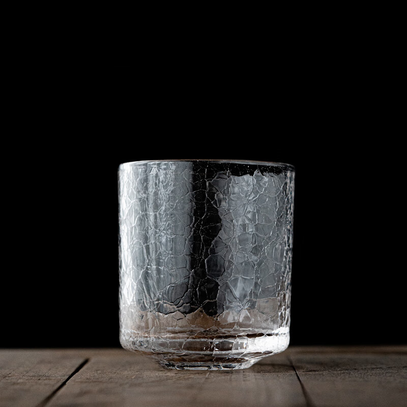 草木祠日式创意冰裂玻璃杯北欧风ins风酒杯茶杯夏日果汁杯水杯子 冰裂
