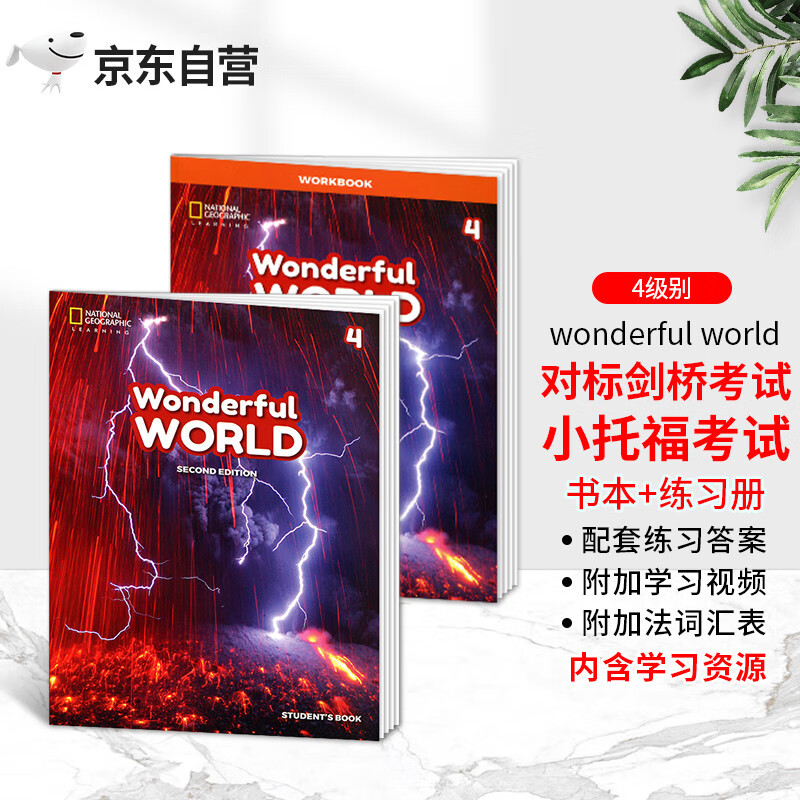 Wonderful World 书本+练习册 4级别 缤纷世界1-6年级 美国小学英语教材英文进口原版NGL美国国家地理出版社 