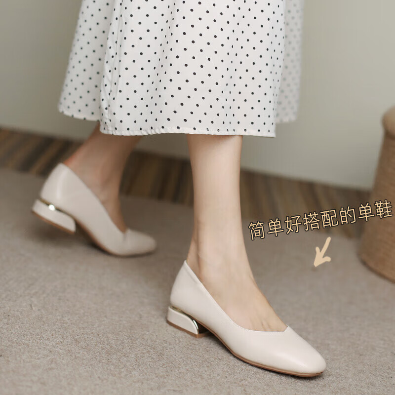 安源小子小码女鞋323334新款小码女皮鞋单鞋夏天豆豆鞋两穿软皮春秋季