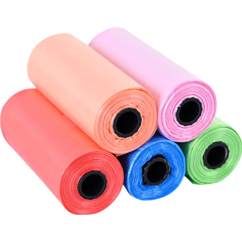 宠物拾便袋一次性小袋子出行垃圾袋遛狗神器粪便清理器 颜色随机 1卷约15个（30*23cm） 3卷装