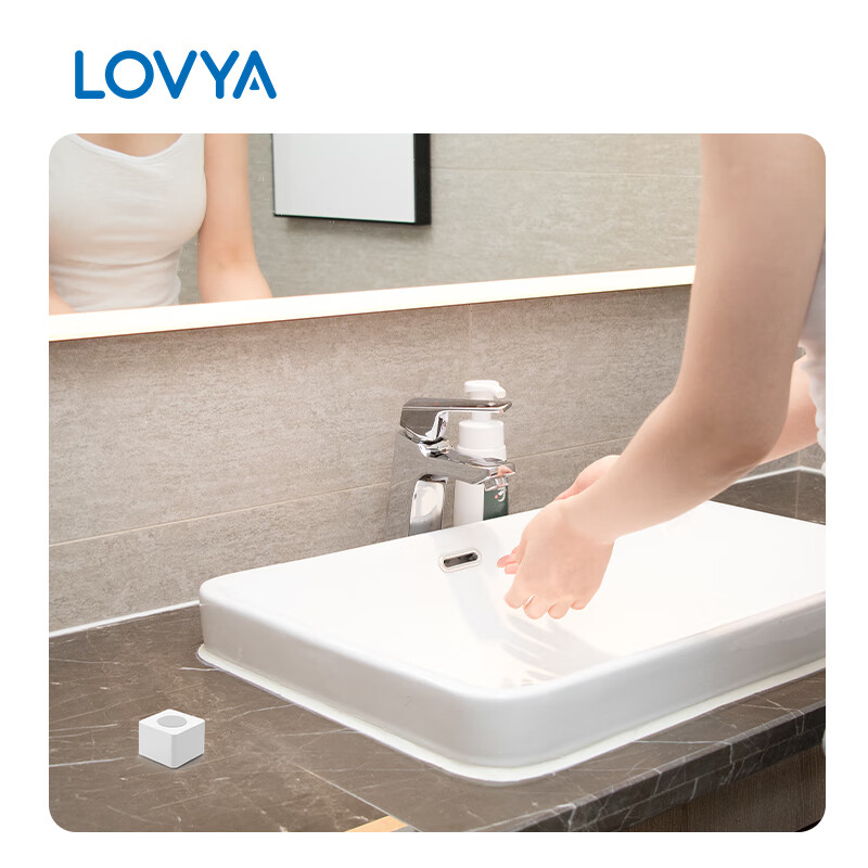 LOVYA罗威亚  蓝牙水浸传感器 家用厨房水池溢水漏水监测 水位水浸漏水探测报警器 实时监控 接入米家