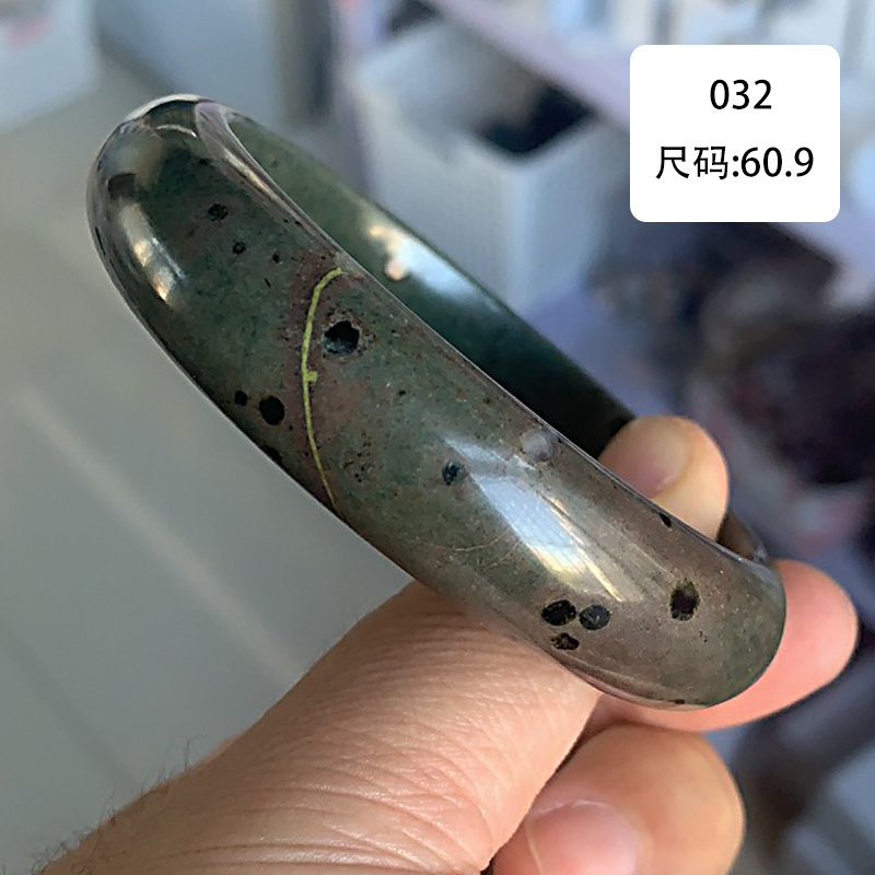 韩生生55号梅花玉手镯女飘花镯古风文艺镯桃花简约圆形镯 032