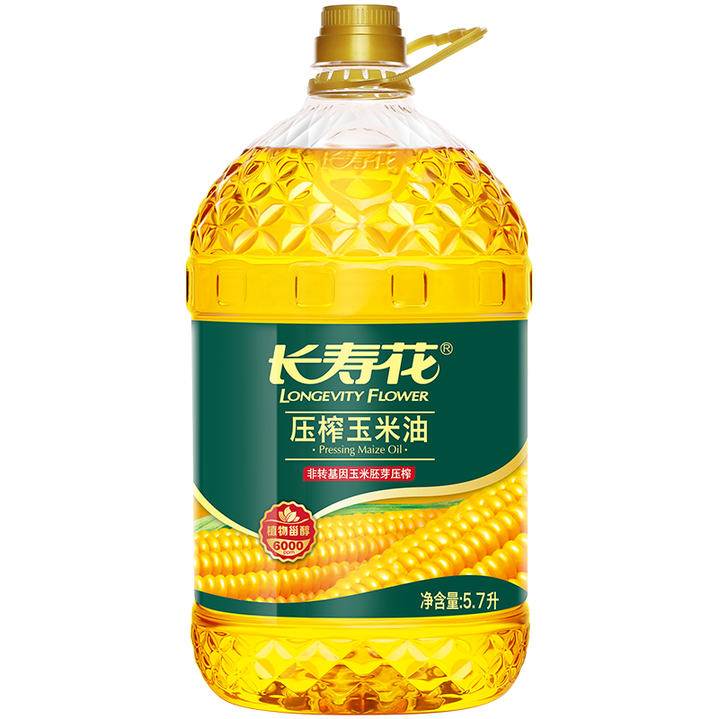 长寿花玉米油5.7L价格走势及评测