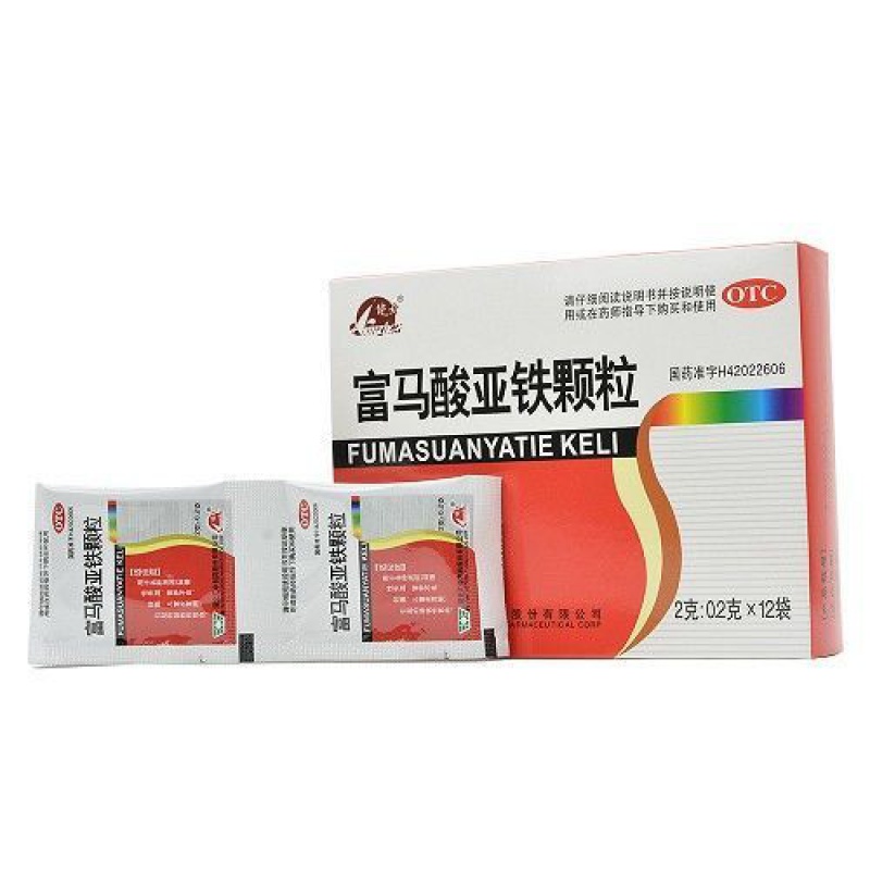 健舟富马酸亚铁颗粒12袋慢性失血营养不良妊娠缺铁性贫血 1盒