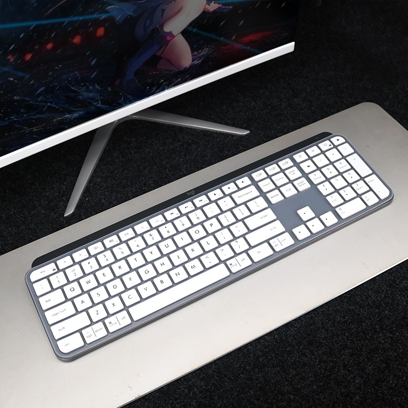 升派(ESPL) 升派罗.技MX KEYS S无线键盘保护膜Logitech Craft防尘罩TPU 白色半透