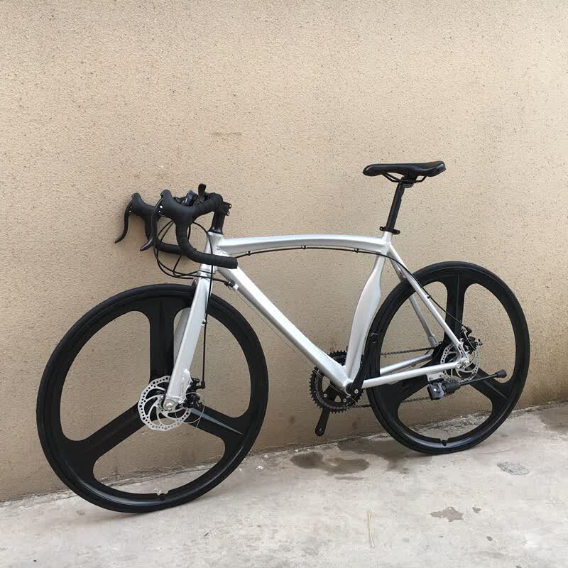 foly700c公路车一体轮自行车公路赛场地车山地车双碟刹弯把竞速自行车