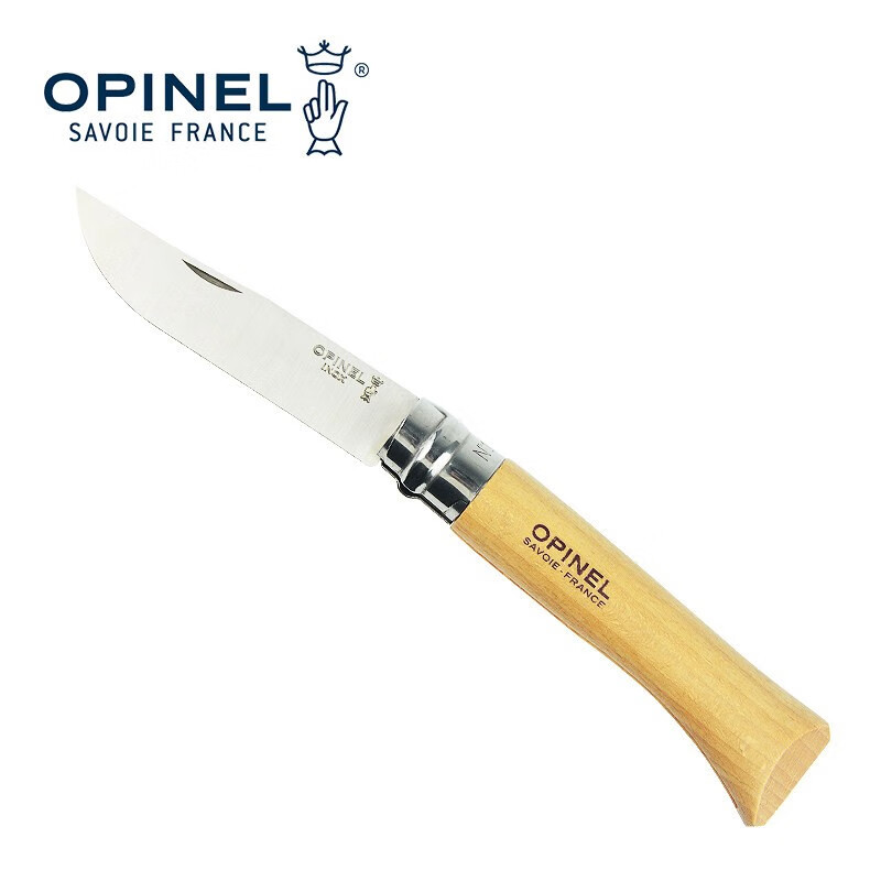 OPINEL法国刀原装进口经典不锈钢刀带开瓶器 10不锈钢刀带开瓶器