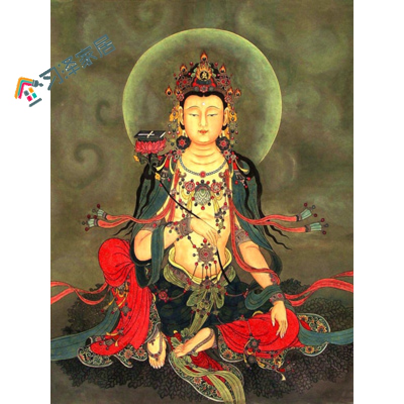 准提菩萨画像观音佛祖油画布无框画药师佛阿弥陀佛地藏王普贤文殊画像