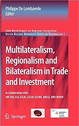 预订 multilateralism, regionalism and bilateralism in trade and