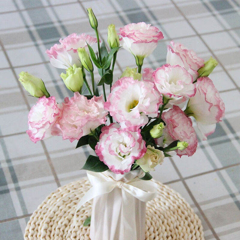 钟爱(love)洋桔梗鲜花云南基地直发真花家庭插瓶水养装饰客厅卧室花束