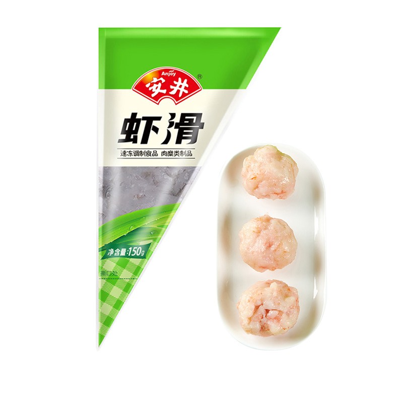 福包锁鲜装鱼子包关东煮鱼籽丸撒尿牛丸虾滑火锅丸料 安井虾滑120g