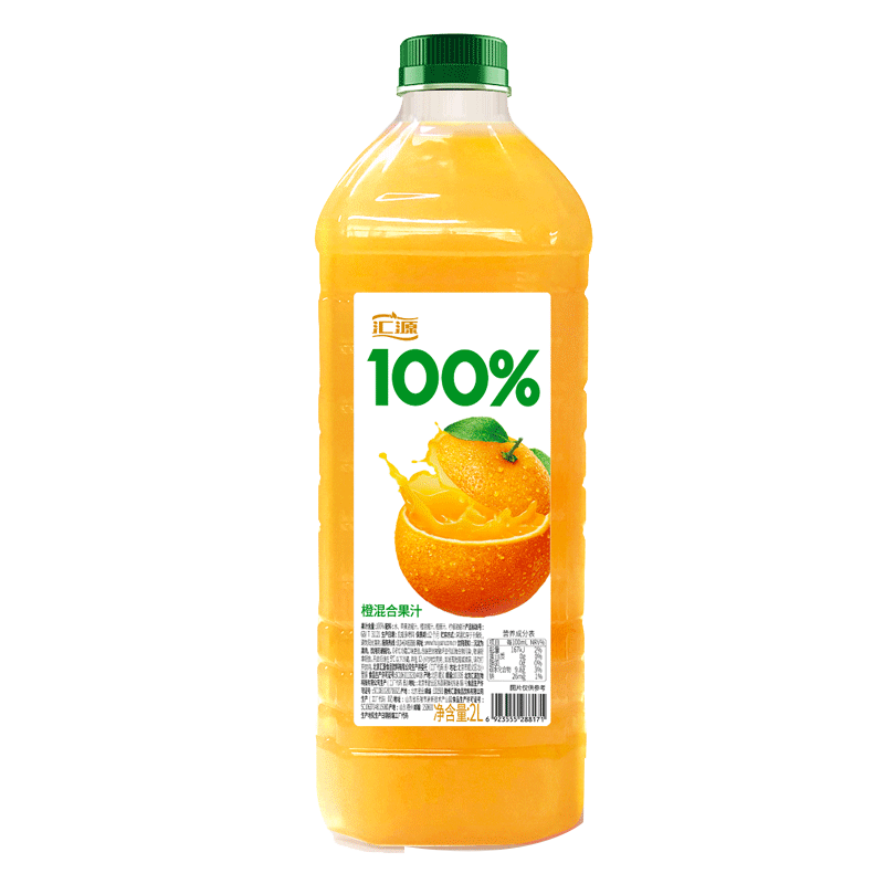 汇源 100%橙混合果汁2000ml*1瓶尝鲜大桶装2L实惠中秋送礼饮料酸甜橙