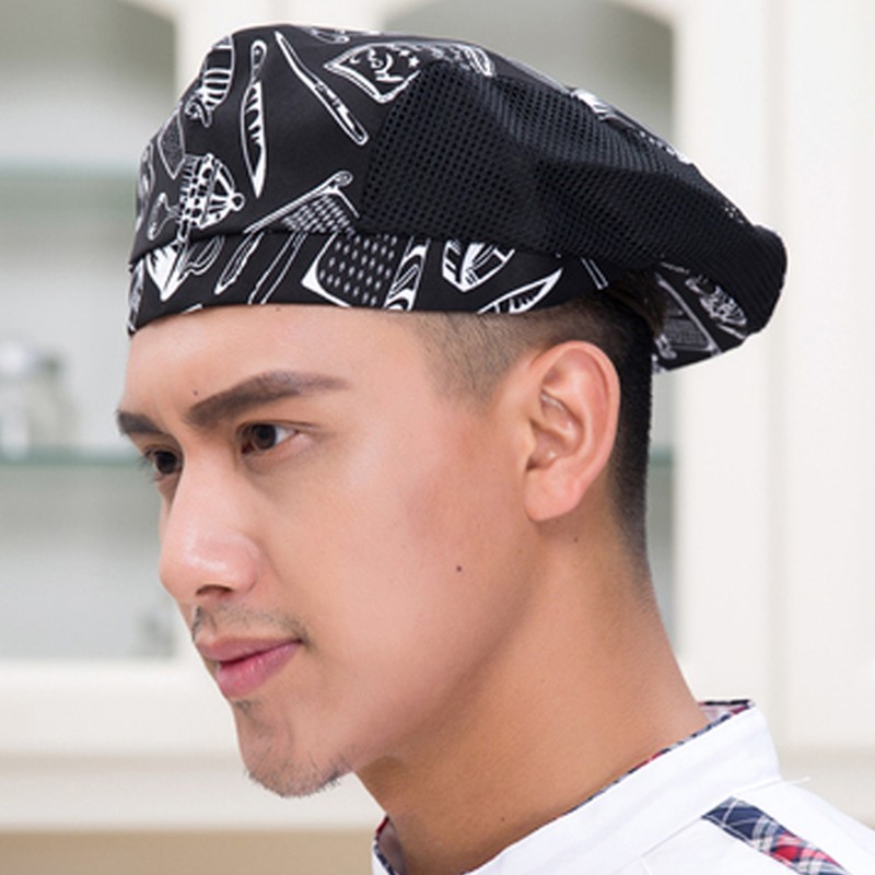 酒店厨师帽贝雷帽男女鸭舌帽西餐厅火锅店服务员工作帽餐饮厨房前进帽