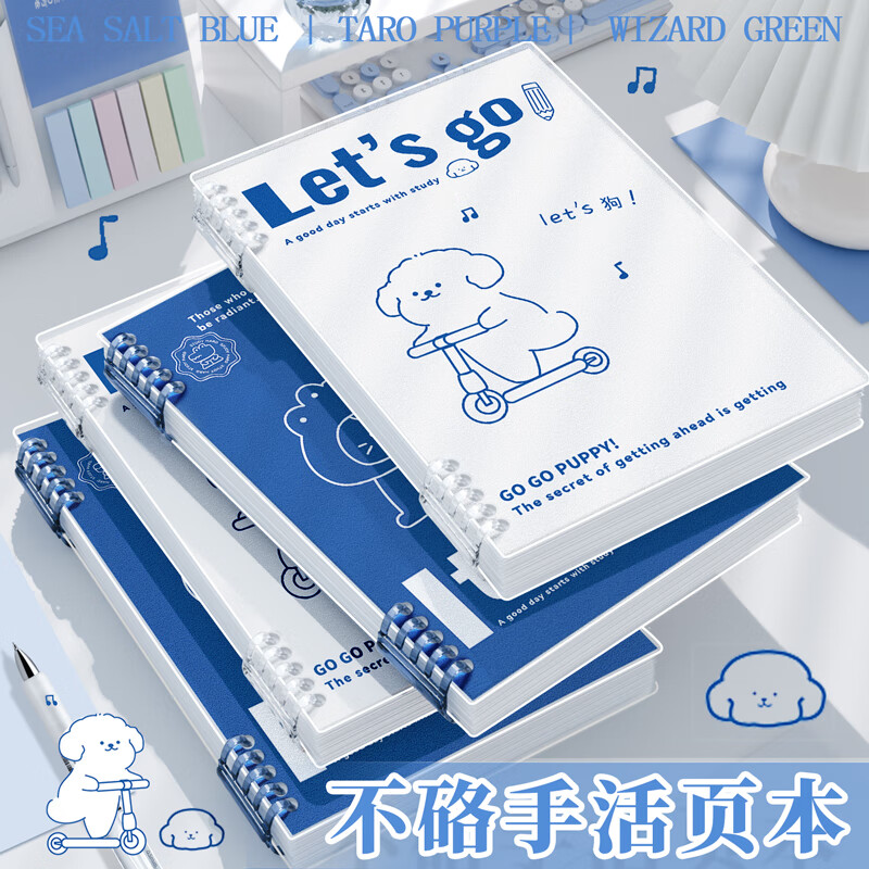 快力文 b5活頁(yè)本考研可拆卸線(xiàn)圈錯題本 學(xué)生記事本簡(jiǎn)約白筆記本子 B5橫線(xiàn)/4本裝