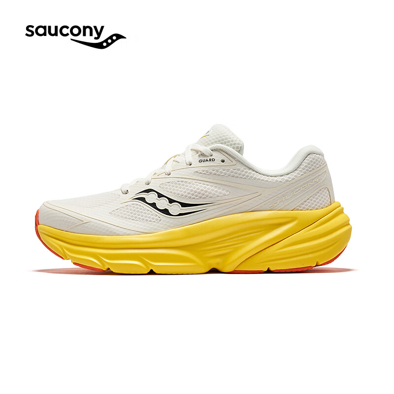 Saucony索康尼GUARD跑步鞋男缓震透气跑鞋春夏新款通勤运动鞋男鞋 米黑3 40