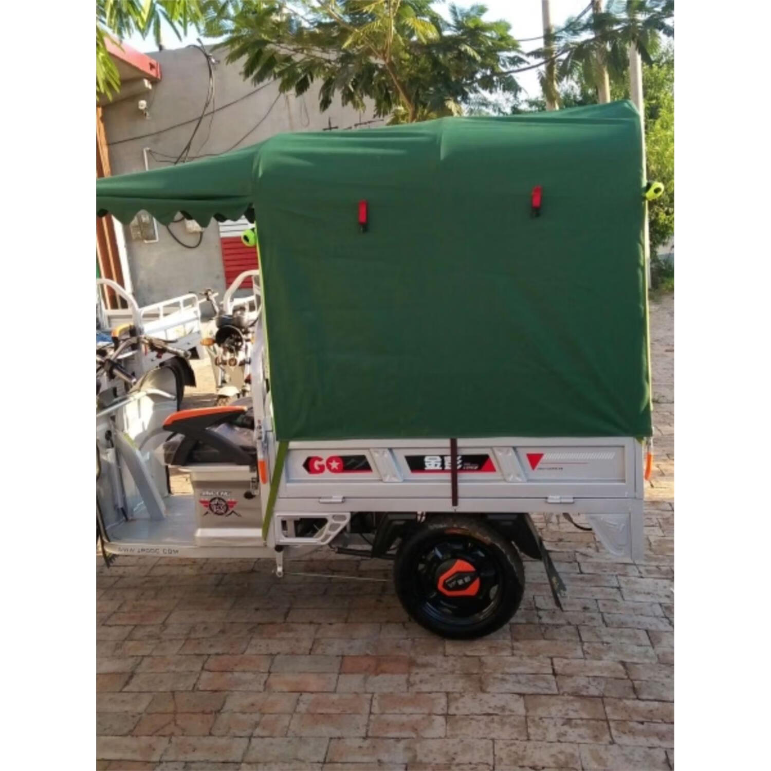 电动三轮车遮阳篷防雨布棚小干电池休闲车老头乐帆布摩托车棚子 长1米