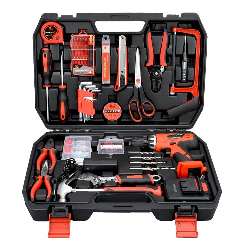 传枫 129件套维修工具组合电动工具 套装家车两用 cf-8129