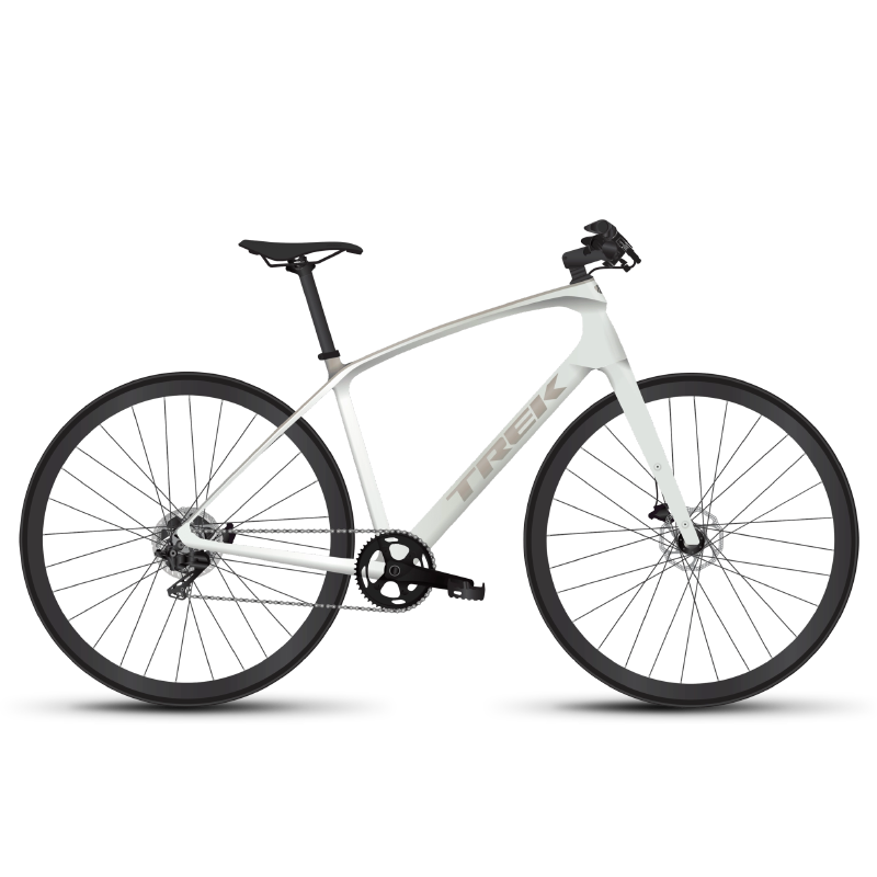 崔克（TREK）FX SPORT 4 碳纤维通勤健身多功能自行车平把公路车 门店提取 水晶白色/超新星色 L（建议身高175-186CM） 10速