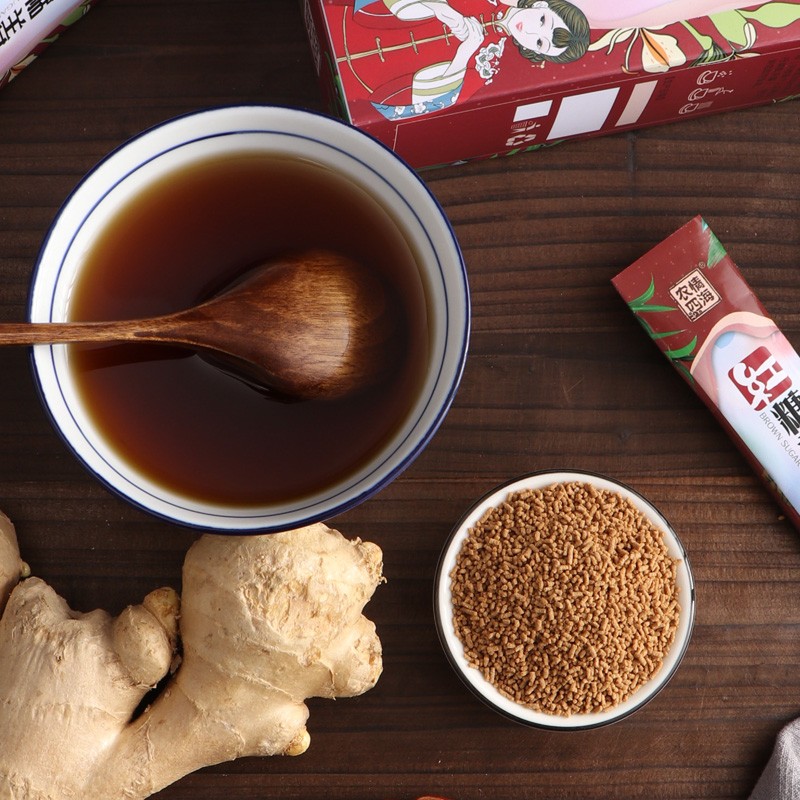 农情四海 红糖姜茶 大姨妈姜糖红糖水冲饮速溶姜汁 红糖姜茶1袋/(10g*