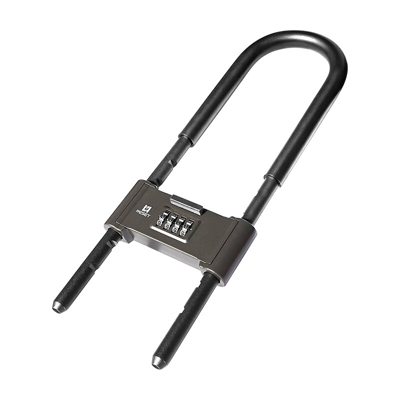 RESET密码U型锁 玻璃门锁U形密码插锁双开办公室商铺防盗锁22cm RST-U1