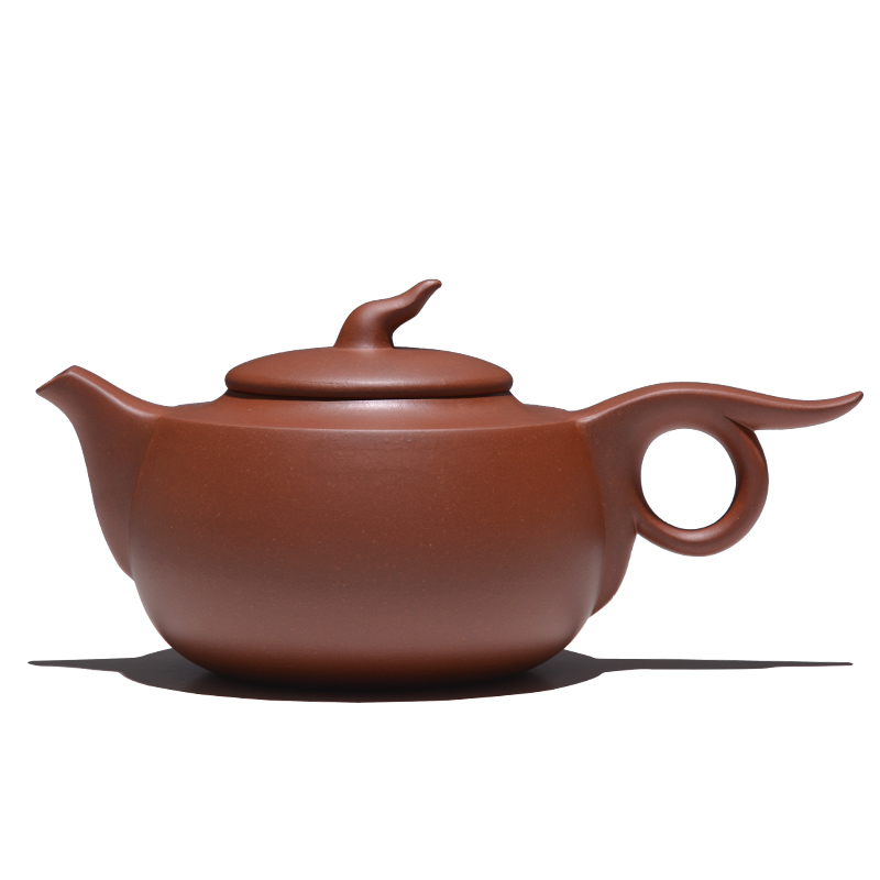 吉羊宜兴紫砂壶纯手工茶具泡茶壶功夫茶壶 原矿底槽清飞天壶420ml 底