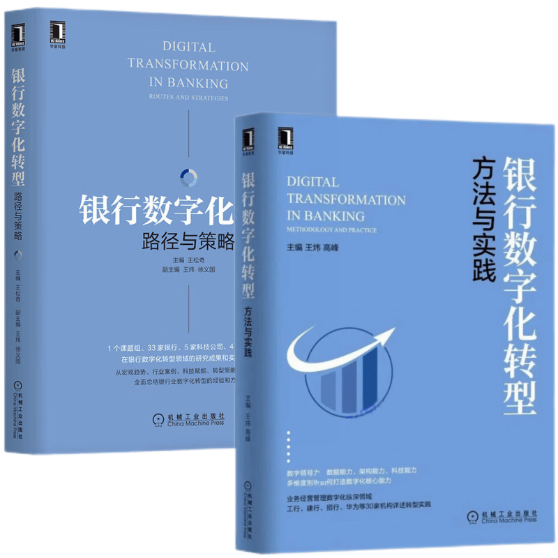 银行数字化转型：方法与实践 +银行数字化转型：路径与策略（套装共2册）王炜 高峰 王松奇