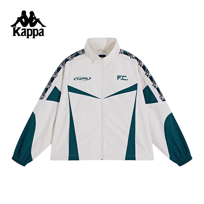 卡帕（Kappa）背靠背女子运动夹克24新款复古防晒开衫球衣上衣外套K0E62JJ02 K0E62JJ02-0114 S