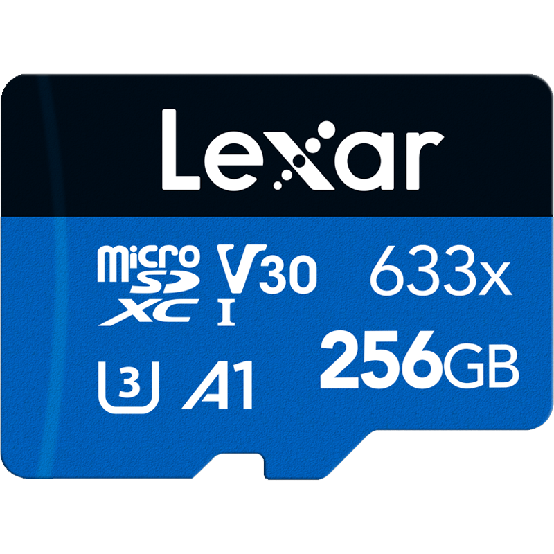 雷克沙（Lexar）tf卡 4K運(yùn)動(dòng)相機(jī)大疆無人機(jī)內(nèi)存卡gopro手機(jī)存儲(chǔ)卡MicroSD卡 256G 633x 讀100MB 寫45MB TF卡+雙接口讀卡器【速度205MB/s】