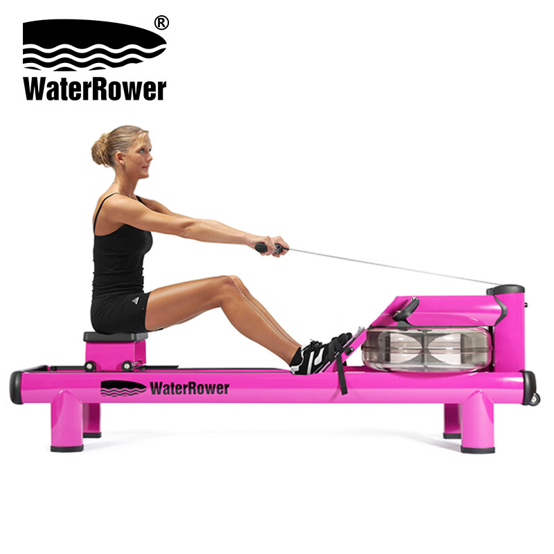 WaterRower美国原装进口健身器材划船机划船器划桨机铝合金高位紫色M1 Hirise 单品只有划船机