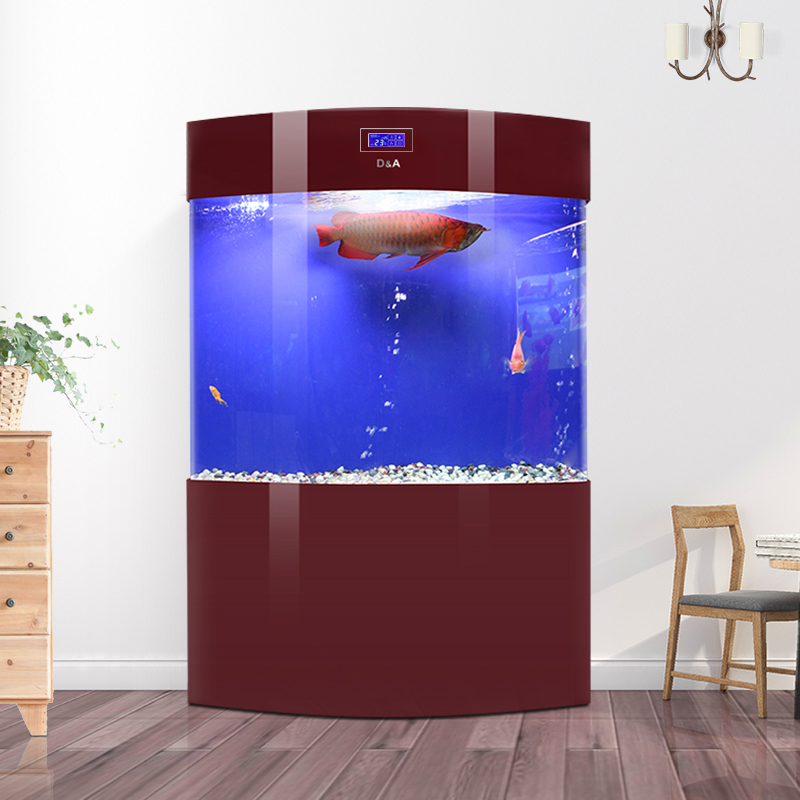 德克亚克力鱼缸水族箱靠墙大型生态金鱼缸热带鱼缸上滤底滤客厅水族箱