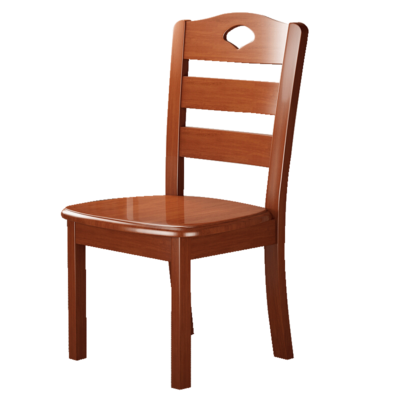 尊禾 实木餐椅餐厅吃饭木椅子家用靠背椅 整装发出 到家即用 海棠色 Z610100004672061