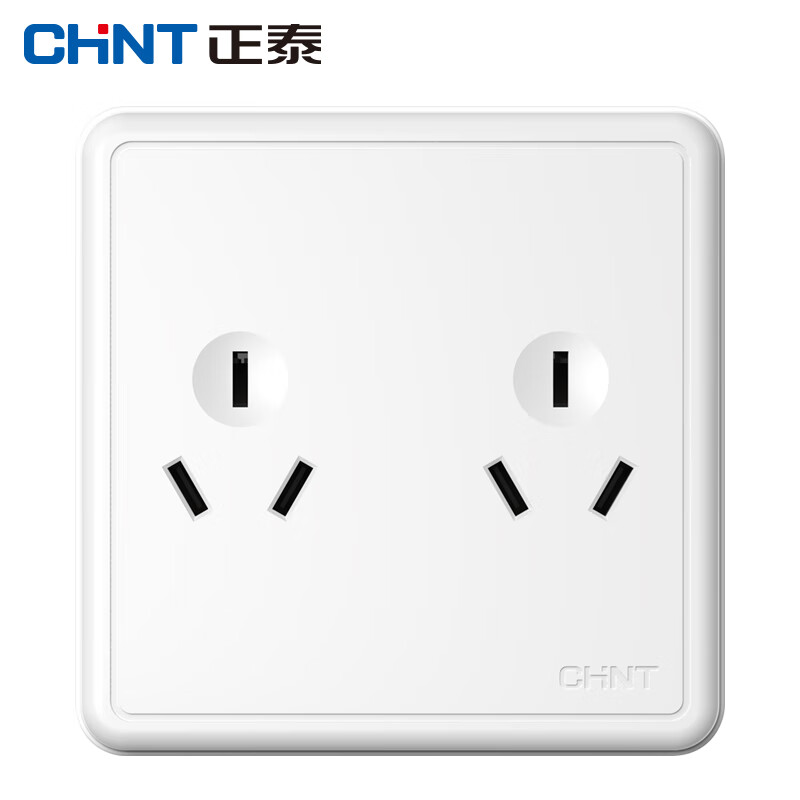 正泰(chnt)new1-c11600a 明装开关插座 白色 六孔开关插座(2只装)