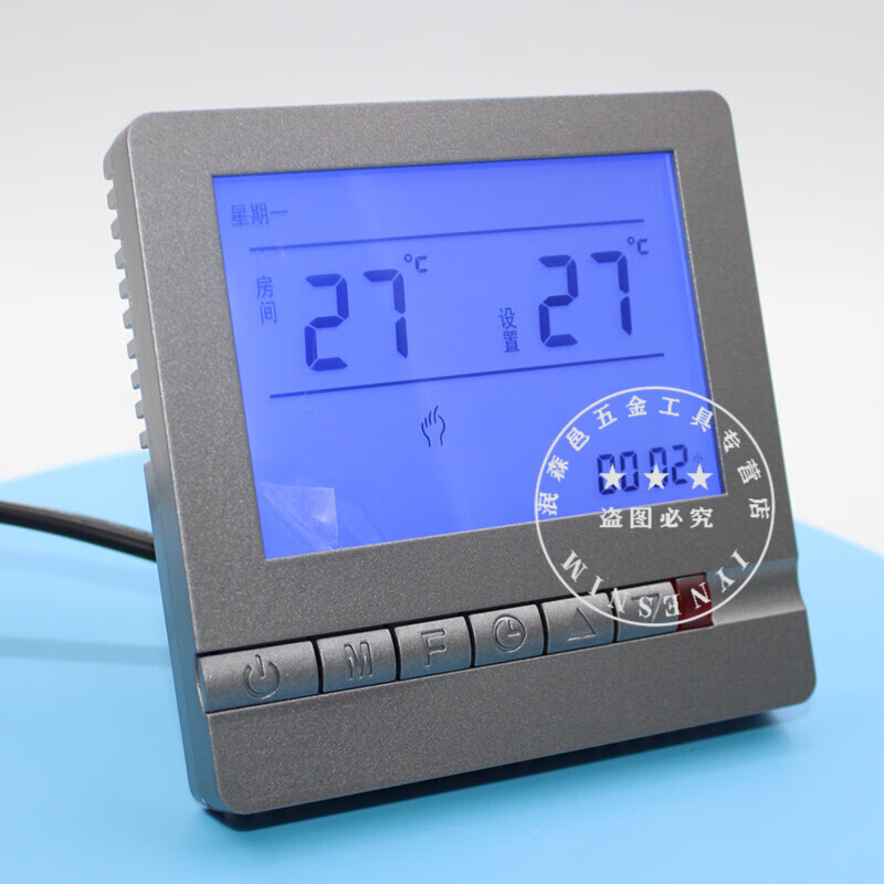 水地暖温控器 液晶智能地热温控器开关暖气温度调节控制面板 805款灰色