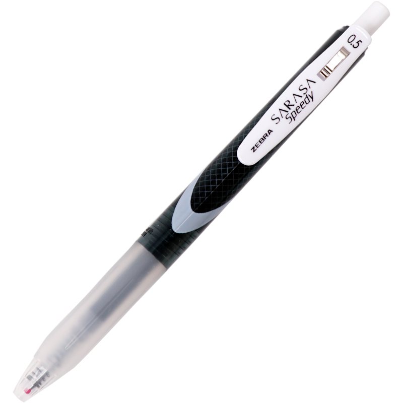 斑马牌（ZEBRA）中性墨水中性笔 Speedy速记学霸笔 0.5mm子弹头大容量手账笔水性笔 JJZ33 黑杆黑色 5元