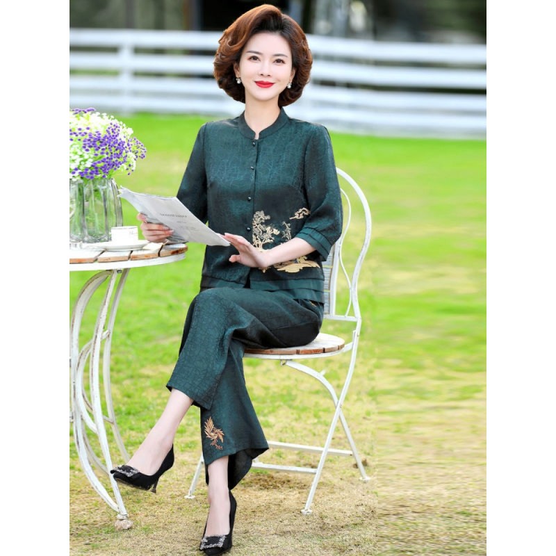 【特价捡漏】高档轻奢品牌中年妈妈夏装套装洋气2022新款中老年女夏季