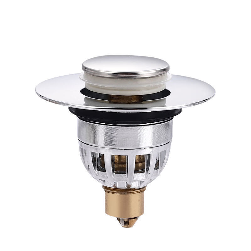 皮乃登洗脸盆下水器弹跳芯子过滤即插按压翻版式洗手盆浴缸面盆铜芯