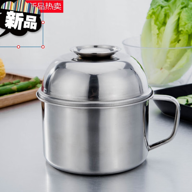 萌依儿铁饭盒可拧不锈钢饭盒便当盒圆形饭缸大号带盖食堂学生分格快餐