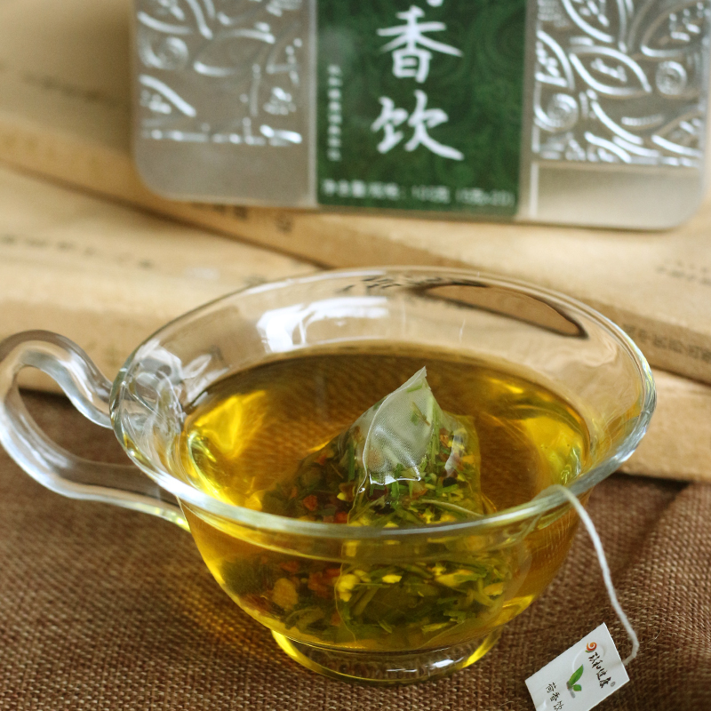 玖和健康荷香饮湿热体质调理茶荷叶竹叶蒲公英金银花茯苓祛去茶豆痘上火降