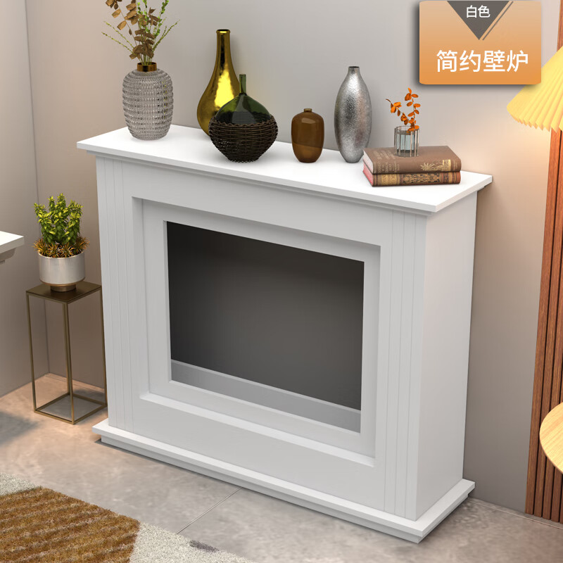 丹斯提尼美式简约实木壁炉架欧式民宿装饰柜多功能仿真火取暖现代壁炉