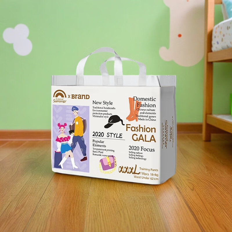 盛夏光年 1盛夏光年Fashion Gala婴儿尿不湿宝宝超薄透气尿裤宝宝尿不湿 成长裤XXXL码26片