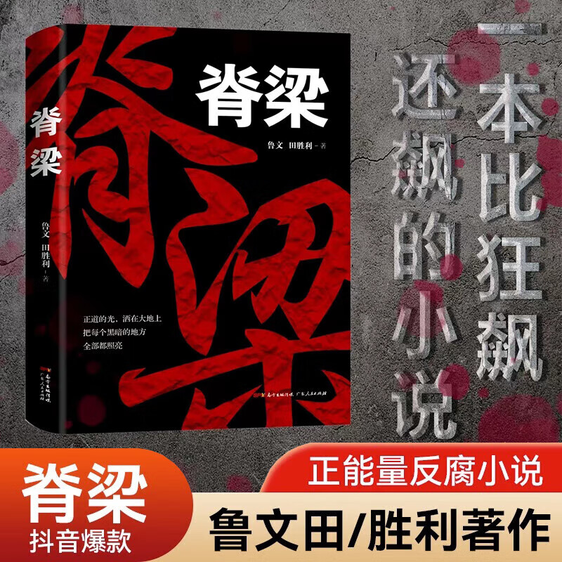 脊梁小说 鲁文田胜利 正能量反腐纪实文学官场小说畅销书故事书 完整版无删减 刑侦犯罪悬疑电视剧脊梁书